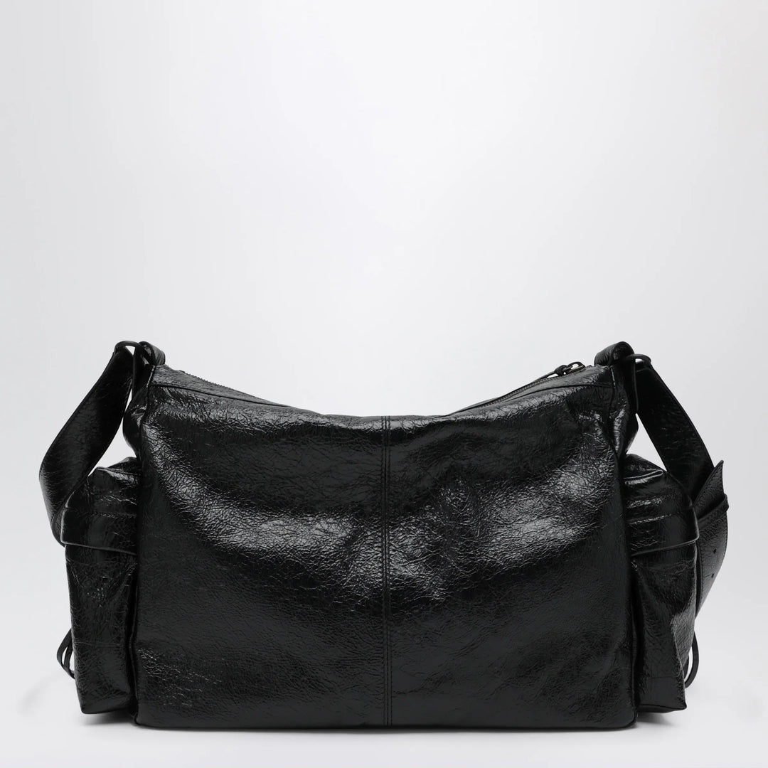 Balenciaga - Le City medium multi-pocket lambskin crossbody bag black Brand U