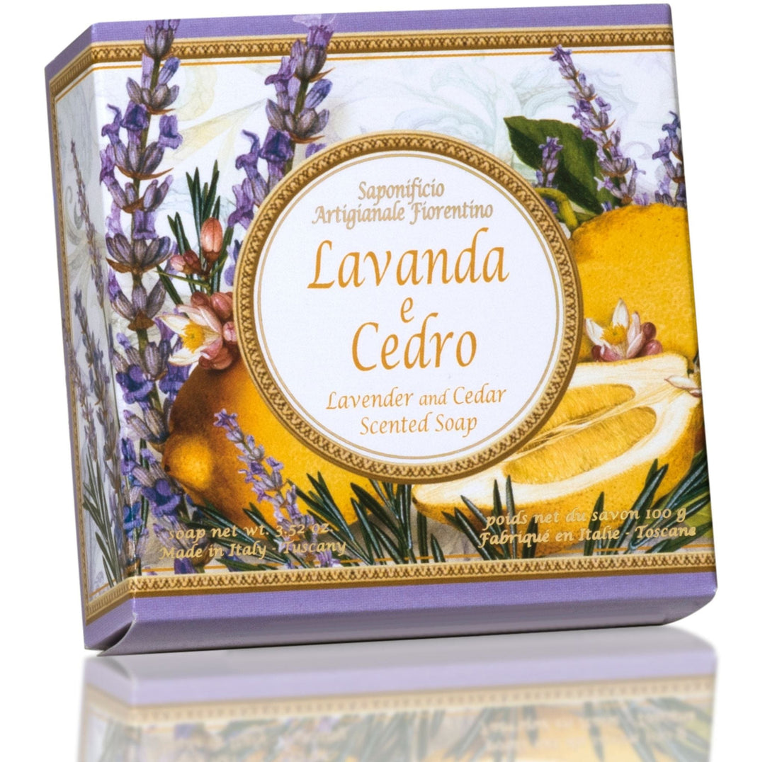 Saponificio Artigianale Fiorentino Bar Soap Saponificio Artigianale Fiorentino Lavender &amp; Cedar 12x100g Brand