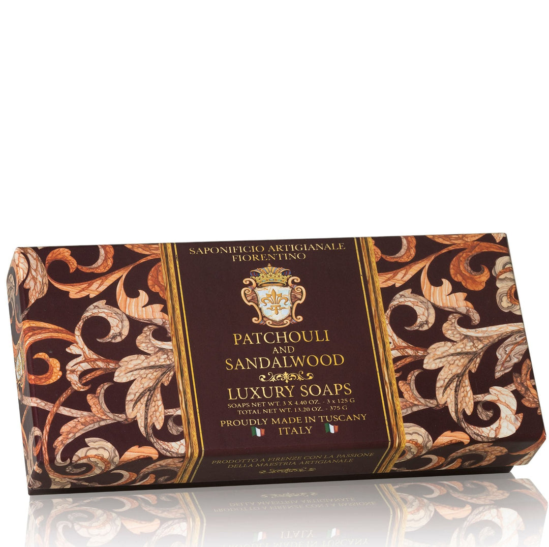 Saponificio Artigianale Fiorentino Bar Soap Saponificio Artigianale Fiorentino Patchouli & Sandalwood Gift Box 3x125g Brand
