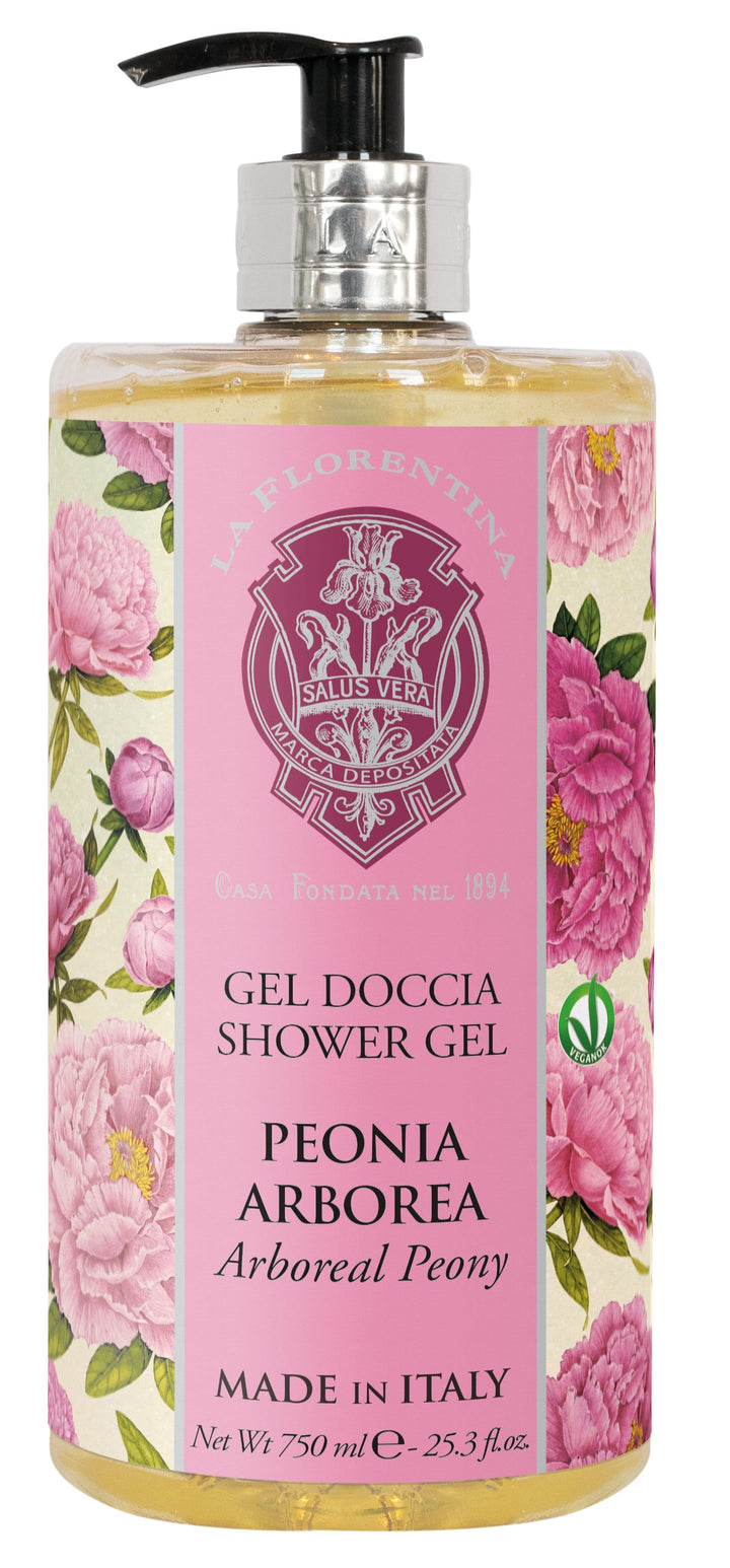 La Florentina Bath Foam &amp; Shower Gel La Florentina Arboreal Peony Shower Gel 750ml Set of 3pcs La Florentina Arboreal Peony Set of 3pcs Shower Gel Bottle Pump 750ml  Brand