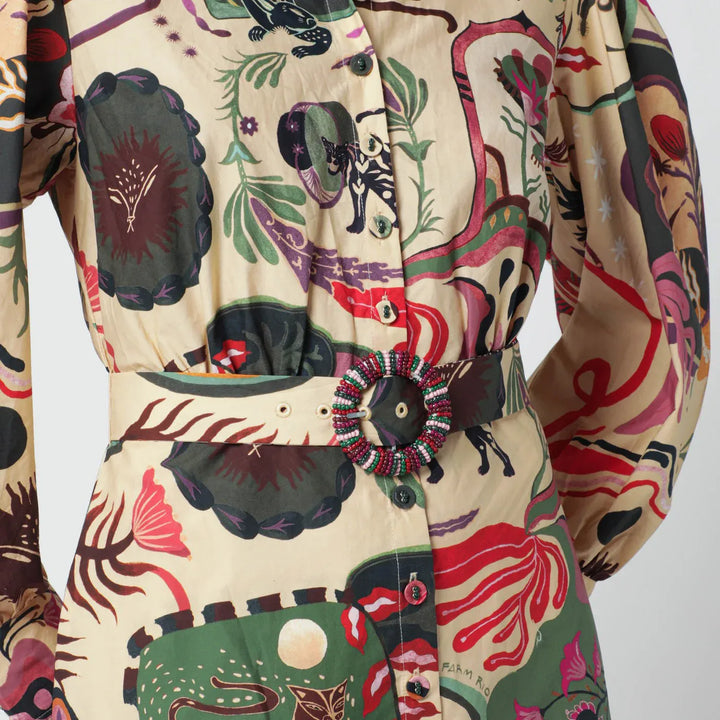 FARM Rio - Short multicolour dress with matching belt Brand Belts