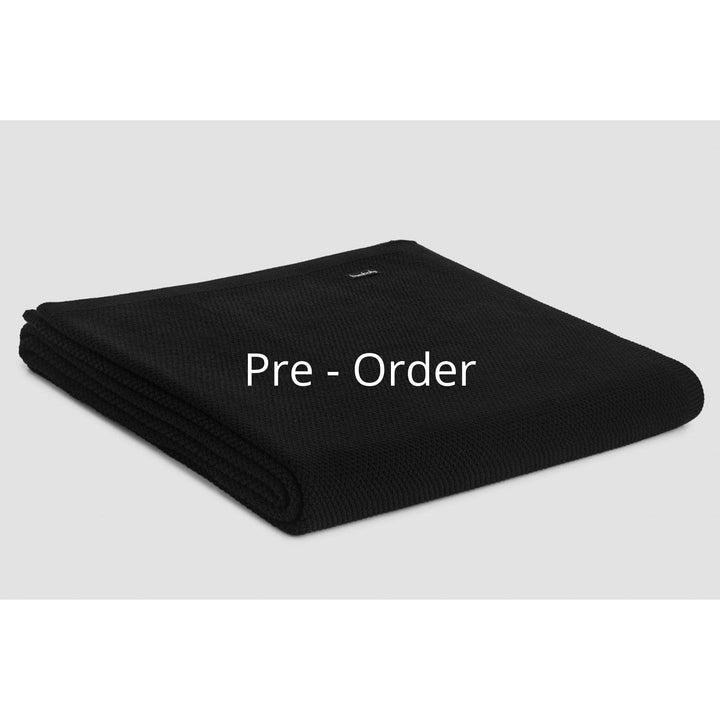 Bemboka Blankets Black Bemboka Moss Stitch Cotton Baby Cot Blankets Bemboka Moss Stitch Cotton Baby Cot Blankets I Luxury Bedding Australia Brand