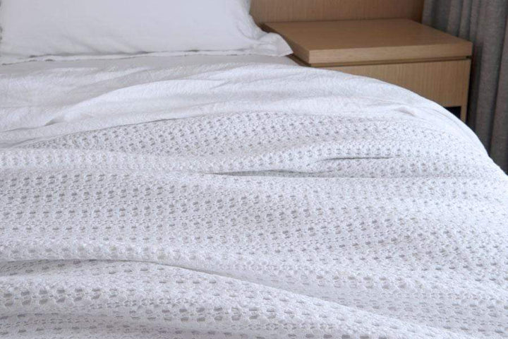 Bemboka Blankets Superking/King - 240 x 290 cm White Bemboka Waffle Pure Cotton Blankets Brand