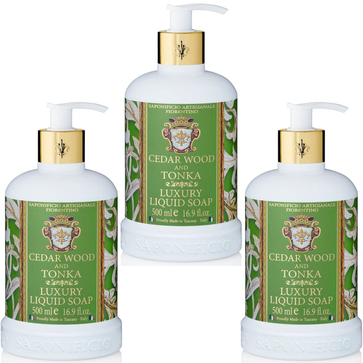 Saponificio Artigianale Fiorentino Body and Hand Wash Bundles Cedar Wood &amp; Tonka Hand Wash Cedar Wood &amp; Tonka Hand Wash Brand