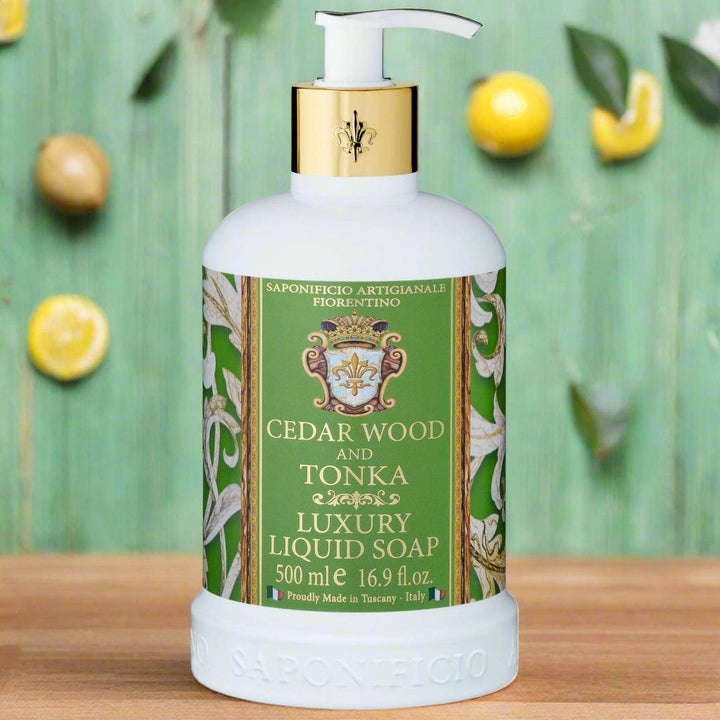 Saponificio Artigianale Fiorentino Body and Hand Wash Bundles Cedar Wood &amp; Tonka Hand Wash Cedar Wood &amp; Tonka Hand Wash Brand