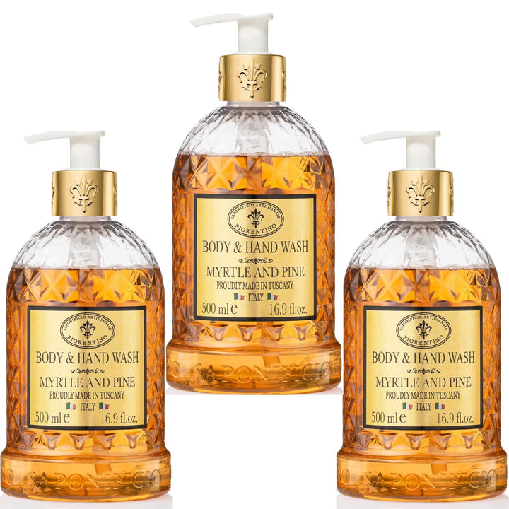 Saponificio Artigianale Fiorentino Body and Hand Wash w/ Soap Bundles Body &amp; Hand Wash Myrtle &amp; Pine Bundle Set 3Pcs Body &amp; Hand Wash Myrtle &amp; Pine Bundle Set 3Pcs Brand