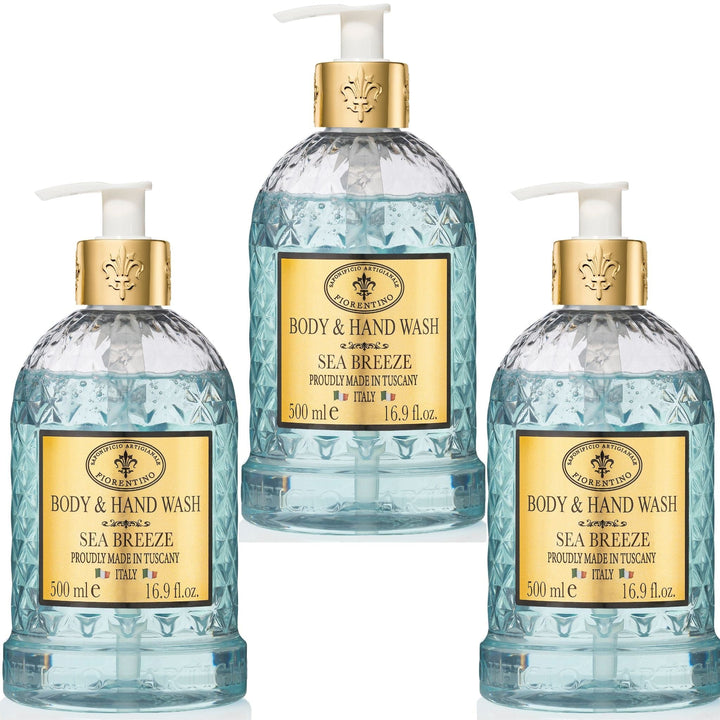 Saponificio Artigianale Fiorentino Body and Hand Wash w/ Soap Bundles Body &amp; Hand Wash Sea Breeze Budnle Set 3Pcs Body &amp; Hand Wash Sea Breeze Budnle Set 3Pcs Brand