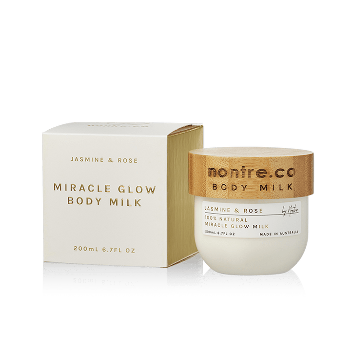 NONTRE.CO Body Milk Nontre.co Miracle Glow Face &amp; Body Milk 200ml Natural Jasmine &amp; Rose Brand