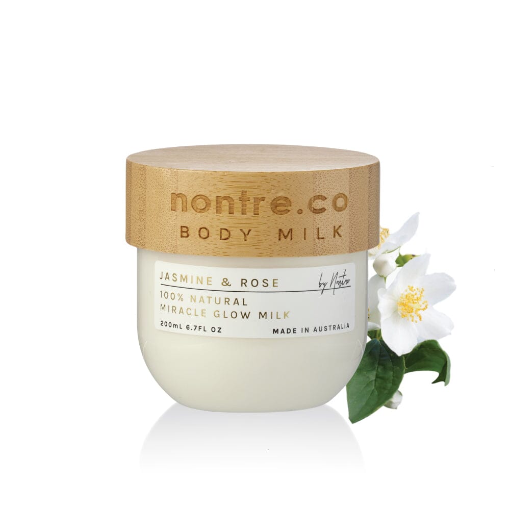 NONTRE.CO Body Milk Nontre.co Miracle Glow Face &amp; Body Milk 200ml Natural Jasmine &amp; Rose Brand