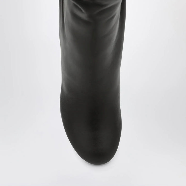 Ferragamo - Ruched Boots in Dark Brown Leather Brand Boots