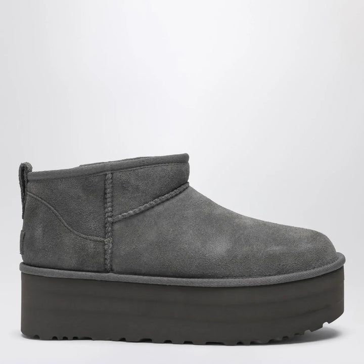 UGG - Classic Ultra Mini grey boot with platform Brand Boots 10 US
