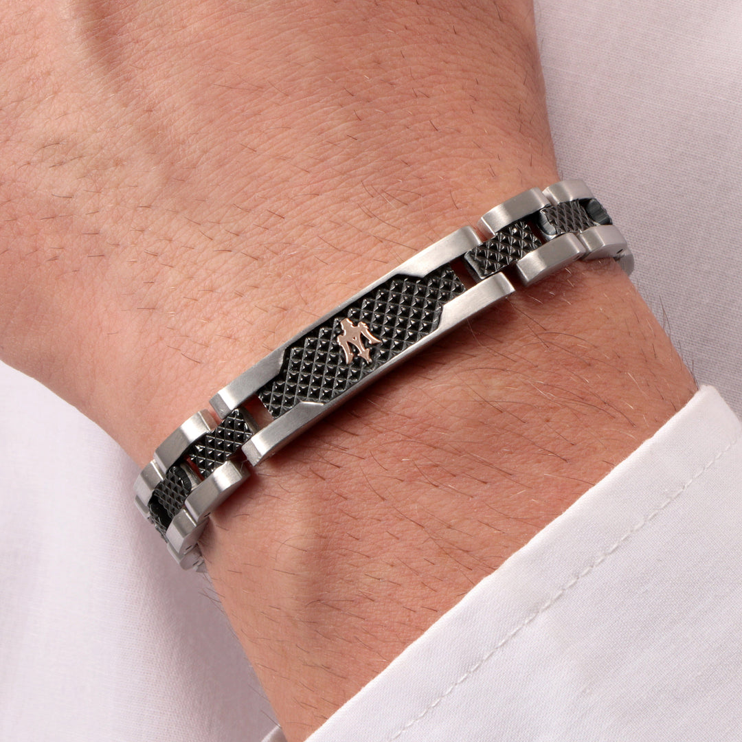 Maserati Bracelet Maserati Jewels Gunmetal Bracelet Maserati Jewels Gunmetal Bracelet For Men&