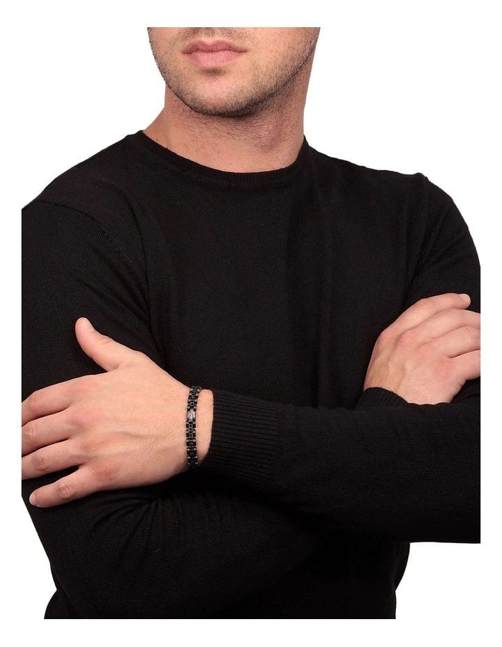 Maserati Bracelets Maserati Jewels Bracelet Black Ceramic &amp; Rose Gold Trident Brand