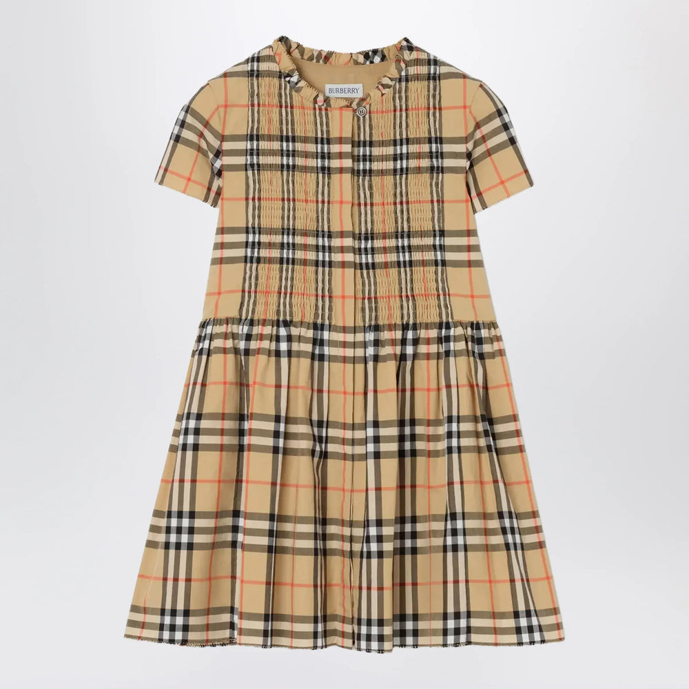 Burberry - Check Cotton Dress Brand 4Y