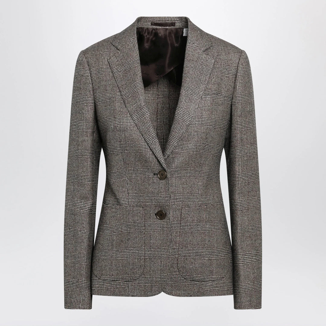 Burberry - Prince of Wales Wool-Blend Single-Breasted Jacket Brand 8 UK