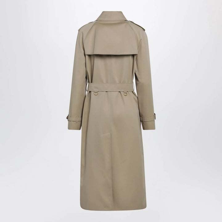 Burberry - Waterloo long cotton gabardine trench coat in honey Brand
