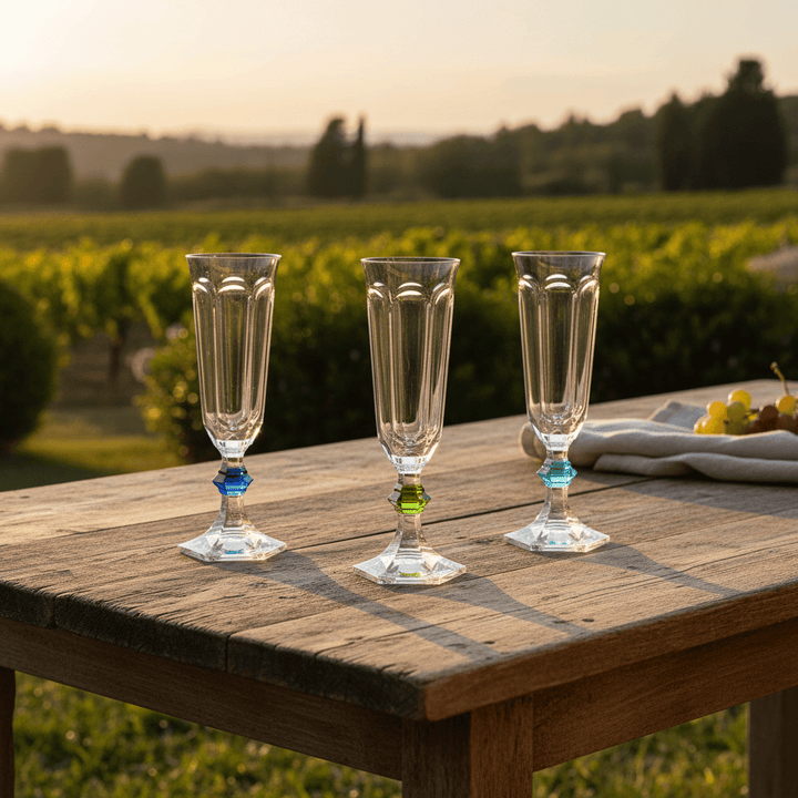 Mario Luca Giusti Rolling Stones Champagne Flute Set of 3 Brand Champagne Flute