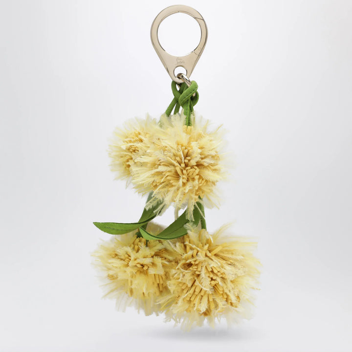 Christian Louboutin - Leather bag charm in the shape of a mimosa Brand U