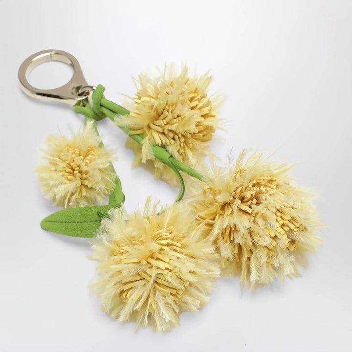 Christian Louboutin - Leather bag charm in the shape of a mimosa Brand U