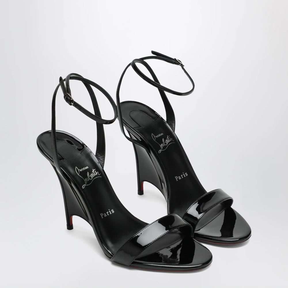 Christian Louboutin - Miss Z black patent leather wedge sandals Brand