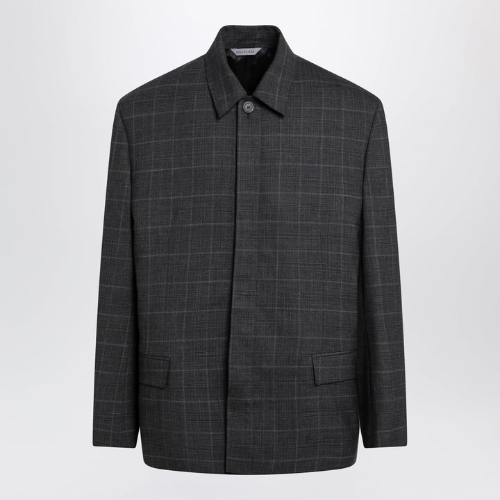 Coats &amp; Jackets Balenciaga - Grey check wool jacket Brand