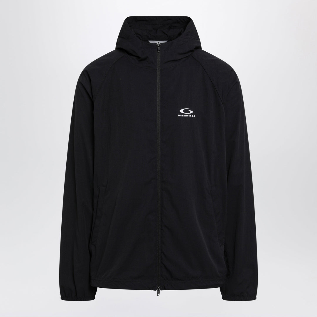 Coats & Jackets Balenciaga - Technical hooded track jacket in polyamide, black Brand