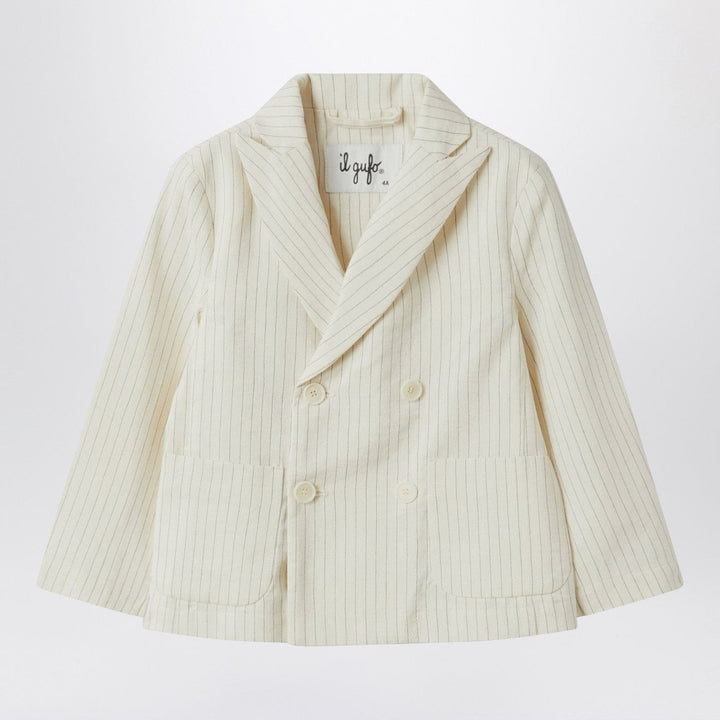 Coats &amp; Jackets 10 Il Gufo - Double-breasted jacket in pinstriped cotton Brand