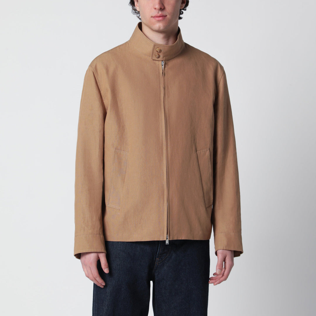 Coats & Jackets Lardini - Camel linen-blend jacket Brand