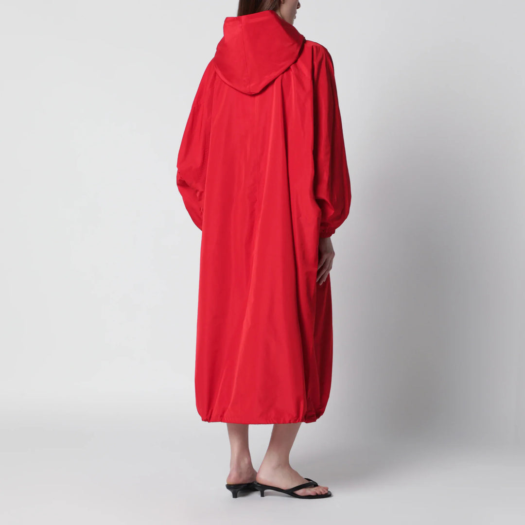 Róhe - Red oversize coat in silk-blend fabric Brand Coats &amp; Jackets