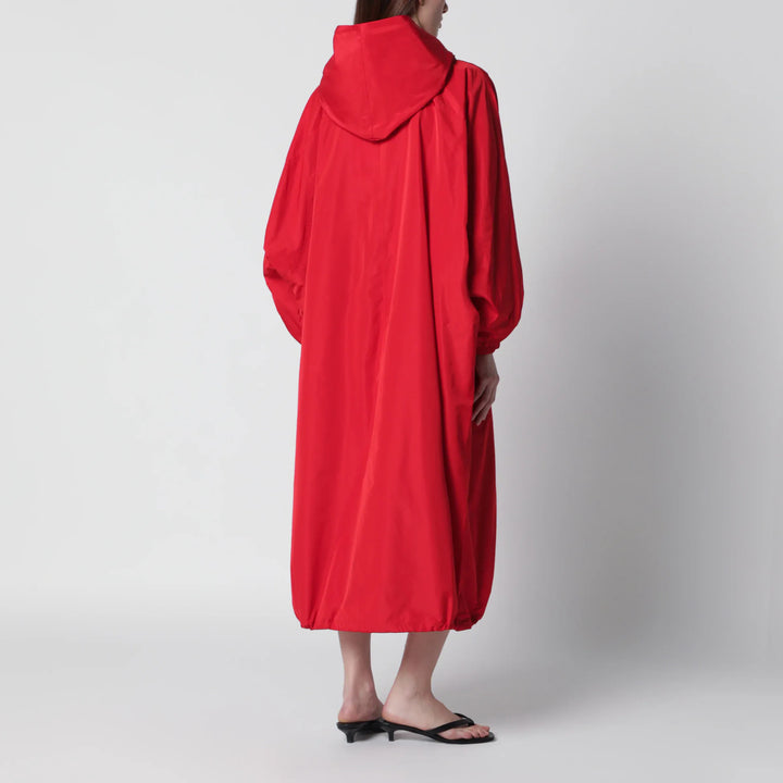 Róhe - Red oversize coat in silk-blend fabric Brand Coats &amp; Jackets