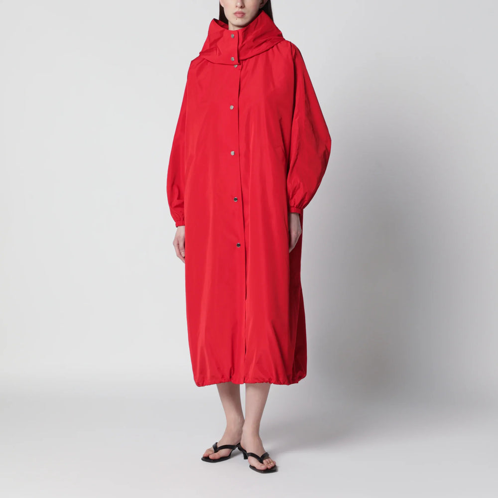 Róhe - Red oversize coat in silk-blend fabric Brand Coats & Jackets XS