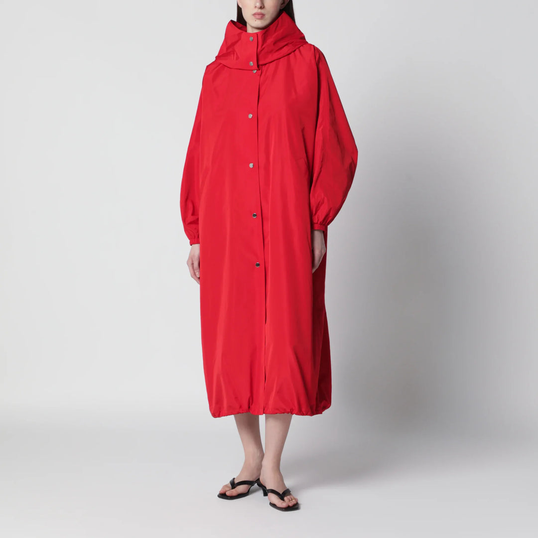 Róhe - Red oversize coat in silk-blend fabric Brand Coats &amp; Jackets XS