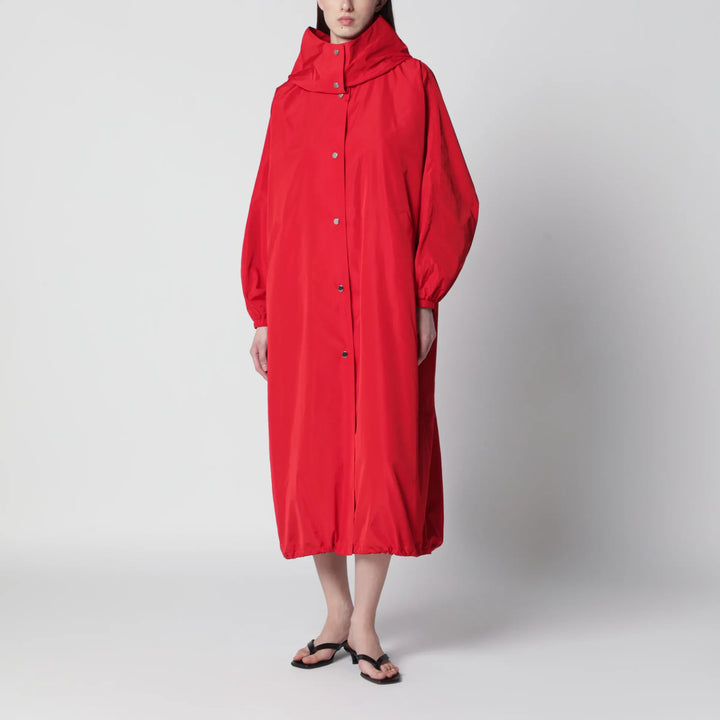 Róhe - Red oversize coat in silk-blend fabric Brand Coats &amp; Jackets XS