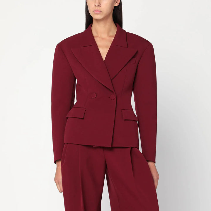THE ANDAMANE - Burgundy single-breasted jacket Brand Coats &amp; Jackets 40  IT