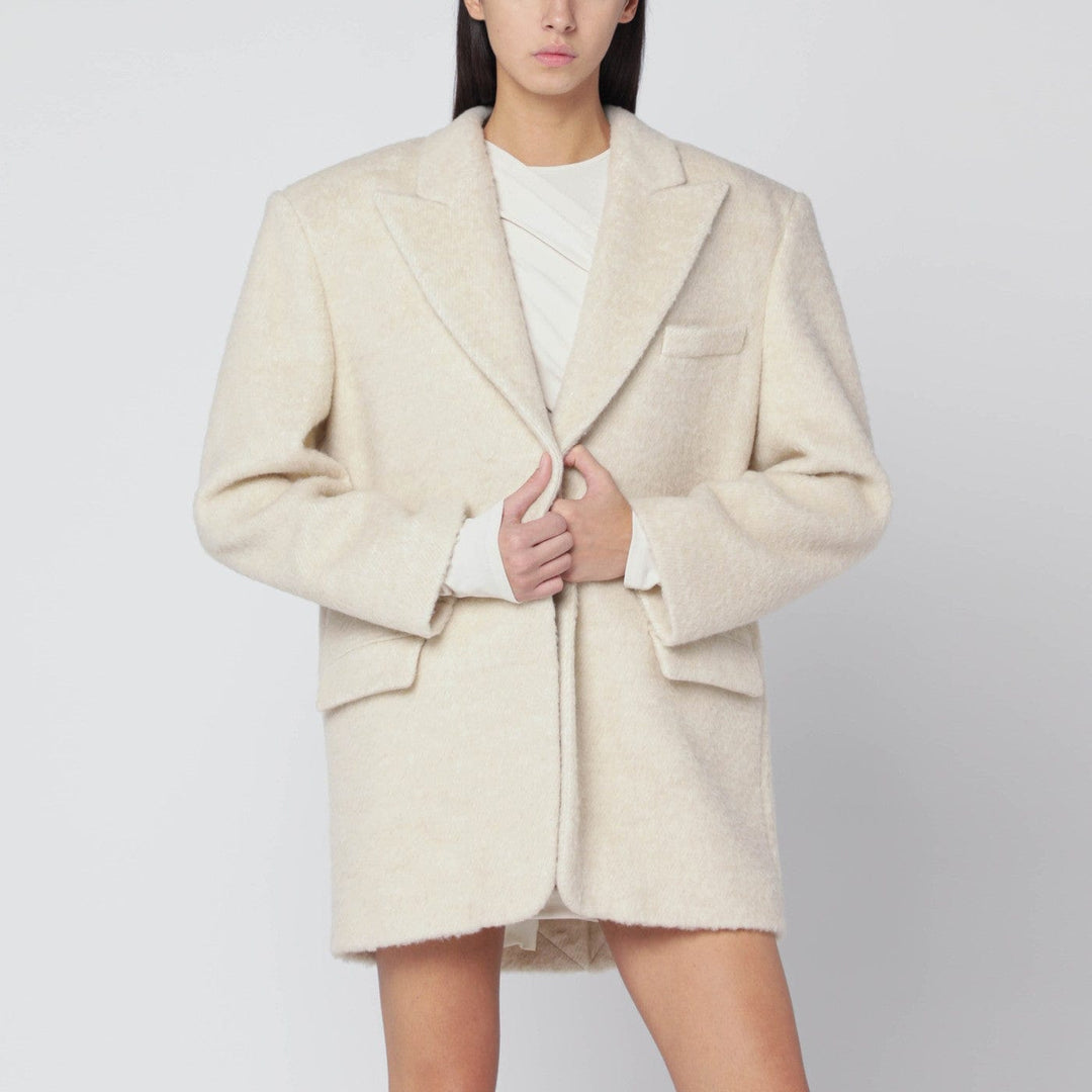 Coats & Jackets 40  IT THE ANDAMANE - Oversized ivory jacket in wool blend Brand