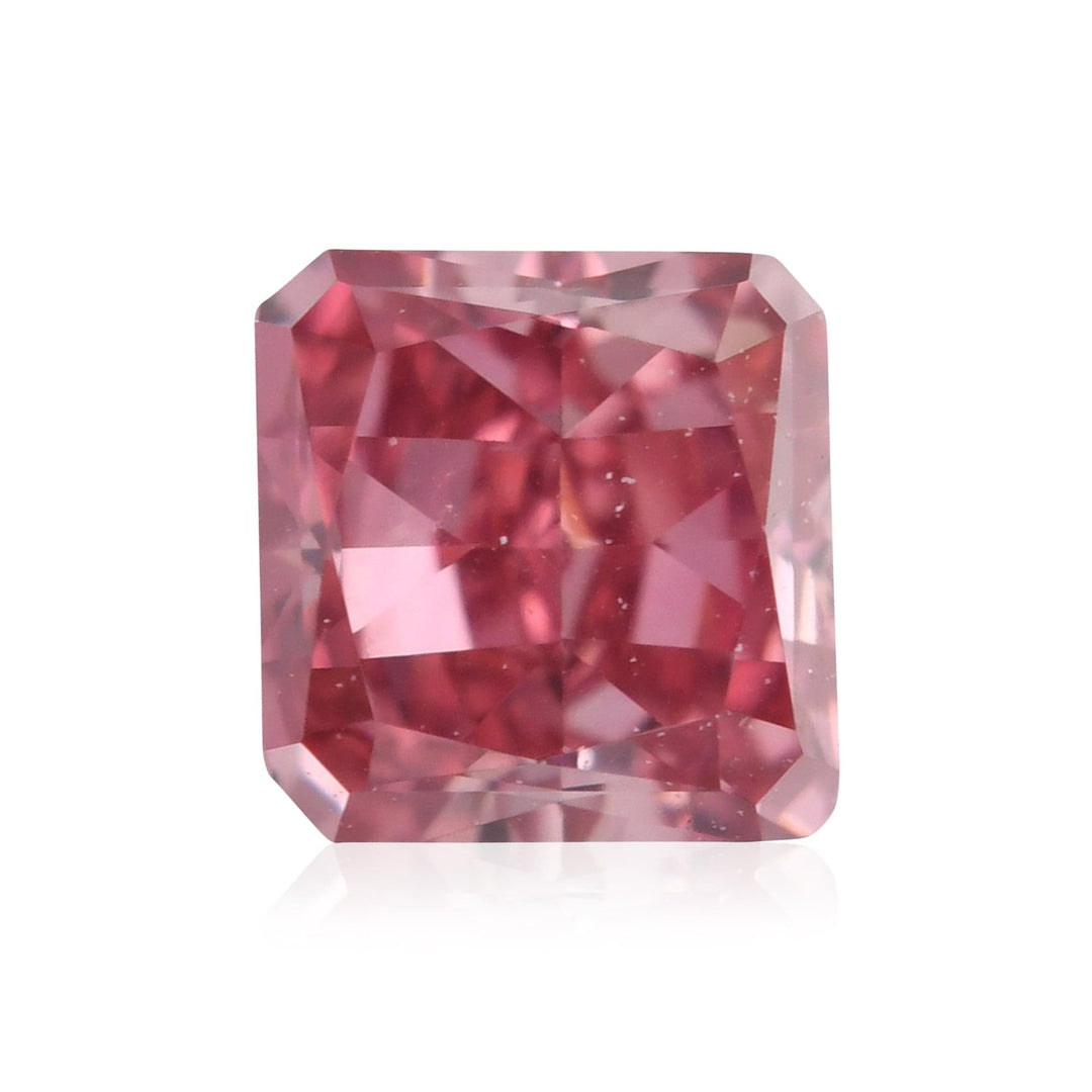 0.19 Carat Fancy Vivid Purplish Pink Radiant Argyle Diamond VS2 GIA and Argyle Brand Color Diamond