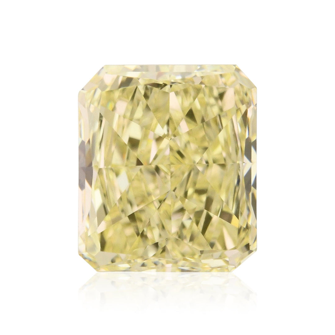 1.01 Carat Light Yellow Radiant Diamond VS2 GIA Brand Color Diamond