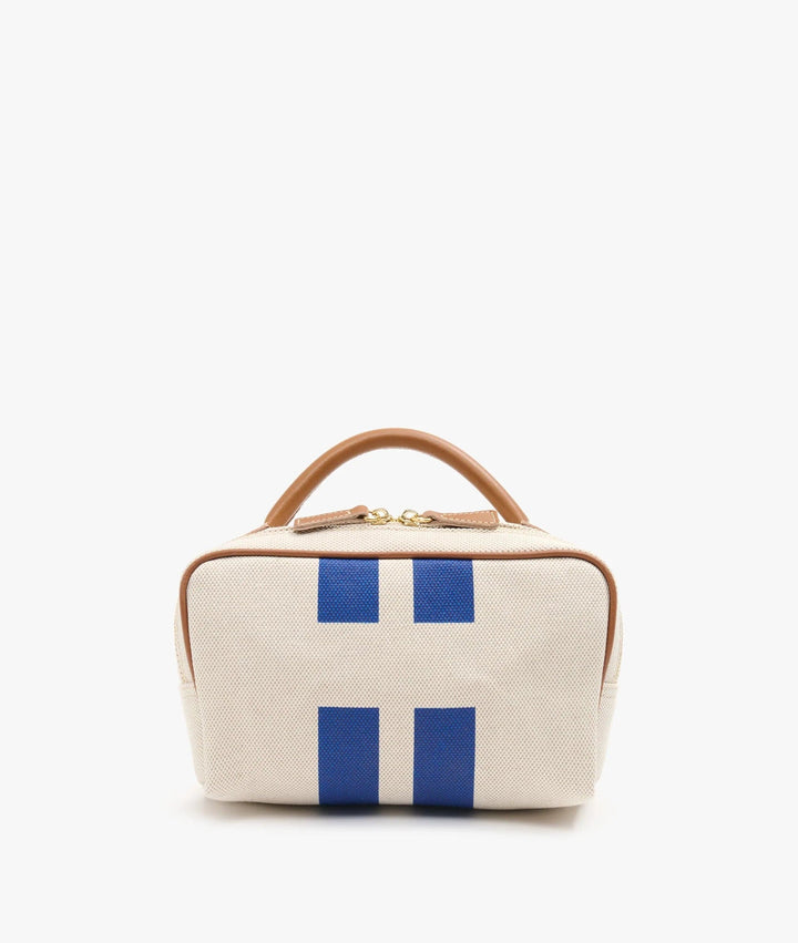 MyStyleBags Cosmetic &amp; Toiletry Bags My Style Bags Berkeley Cosmetic Bag Natural With Blue Stripes Brand