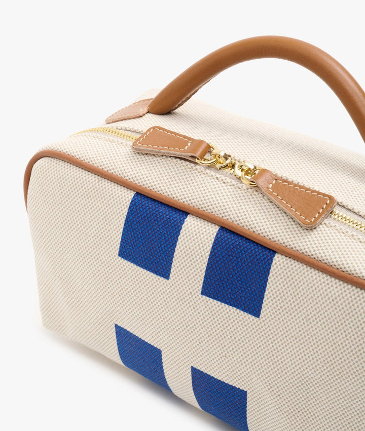 MyStyleBags Cosmetic &amp; Toiletry Bags My Style Bags Berkeley Cosmetic Bag Natural With Blue Stripes Brand