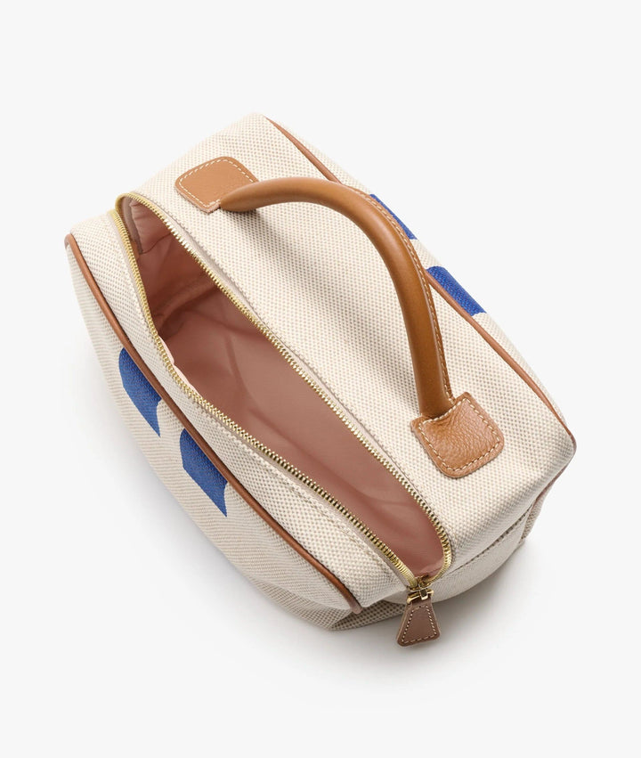 MyStyleBags Cosmetic &amp; Toiletry Bags My Style Bags Berkeley Cosmetic Bag Natural With Blue Stripes Brand