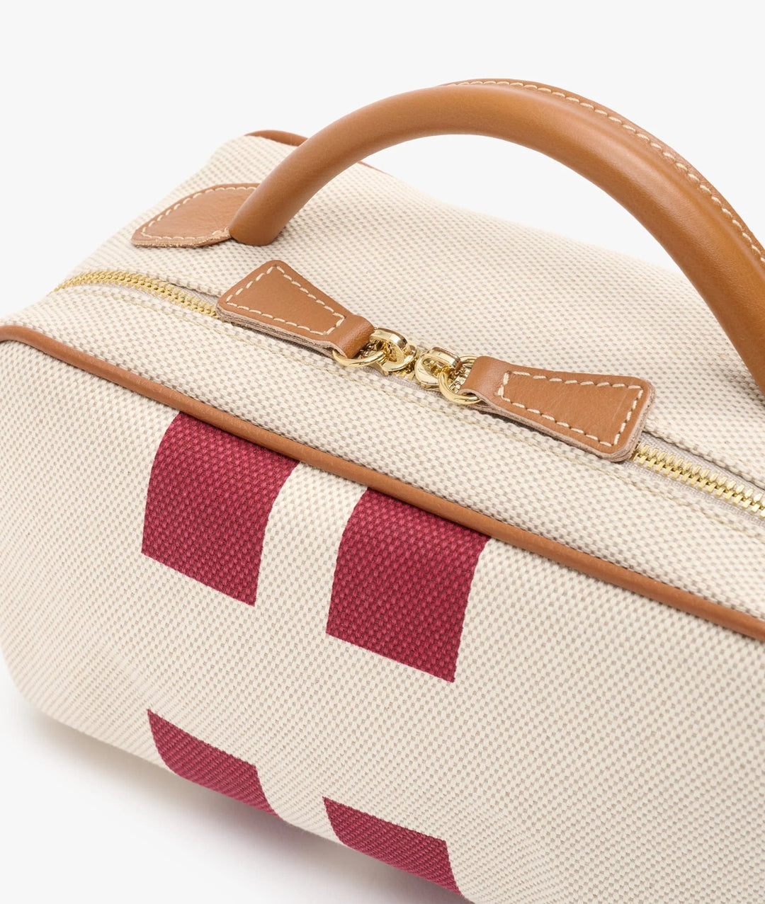 MyStyleBags Cosmetic &amp; Toiletry Bags My Style Bags Berkeley Cosmetic Bag Natural With Bordeaux Stripes Brand