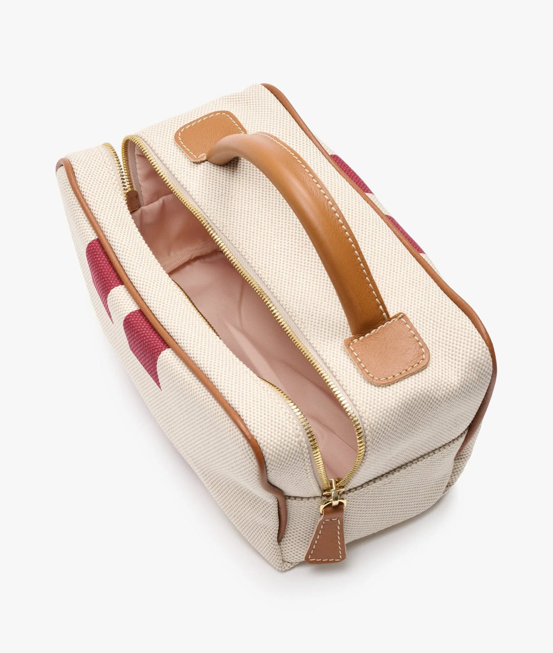 MyStyleBags Cosmetic &amp; Toiletry Bags My Style Bags Berkeley Cosmetic Bag Natural With Bordeaux Stripes Brand