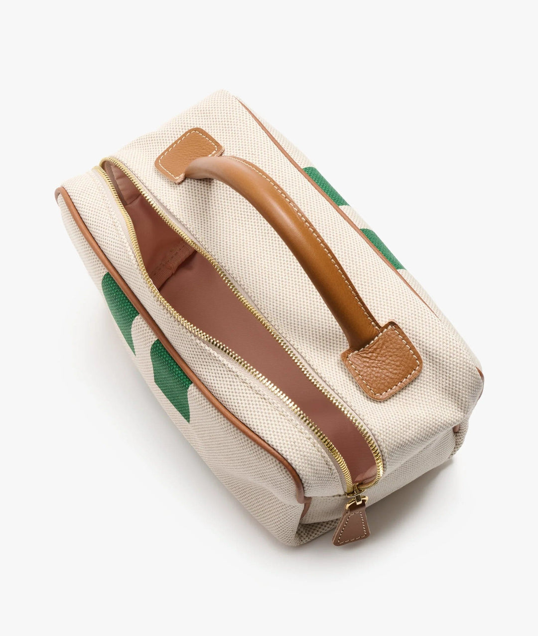 MyStyleBags Cosmetic &amp; Toiletry Bags My Style Bags Berkeley Cosmetic Bag Natural With Green Stripes Brand