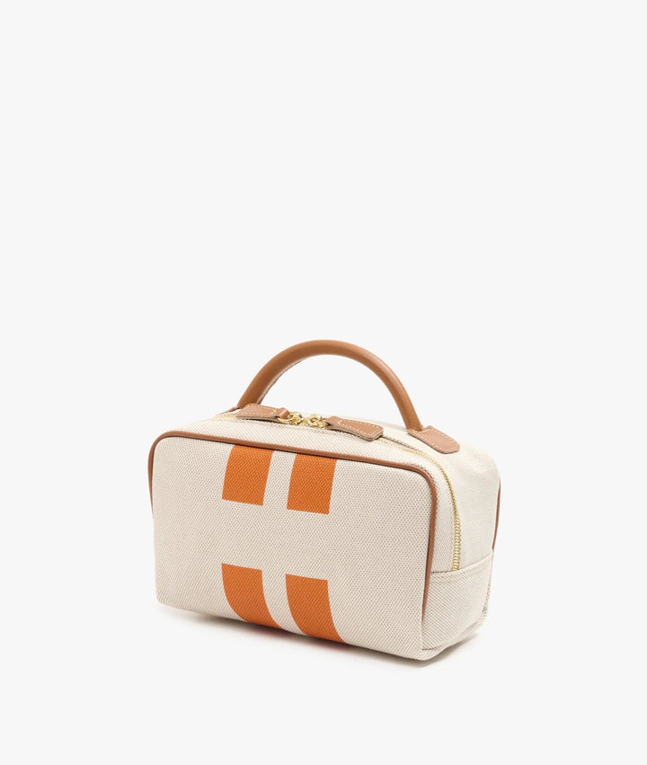 MyStyleBags Cosmetic &amp; Toiletry Bags My Style Bags Berkeley Cosmetic Bag Natural With Orange Stripes Brand