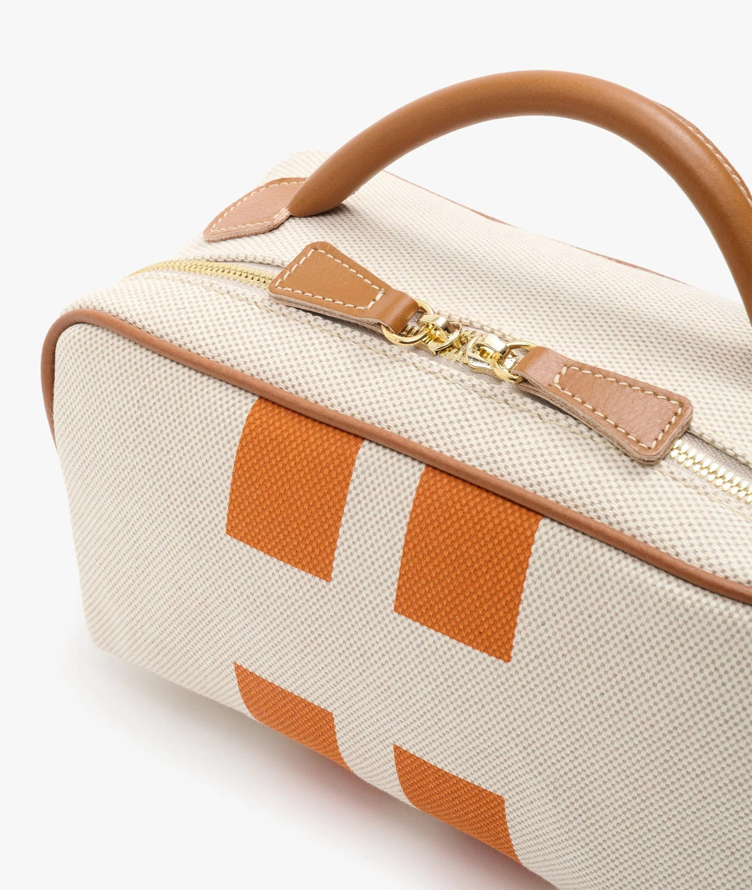 MyStyleBags Cosmetic &amp; Toiletry Bags My Style Bags Berkeley Cosmetic Bag Natural With Orange Stripes Brand