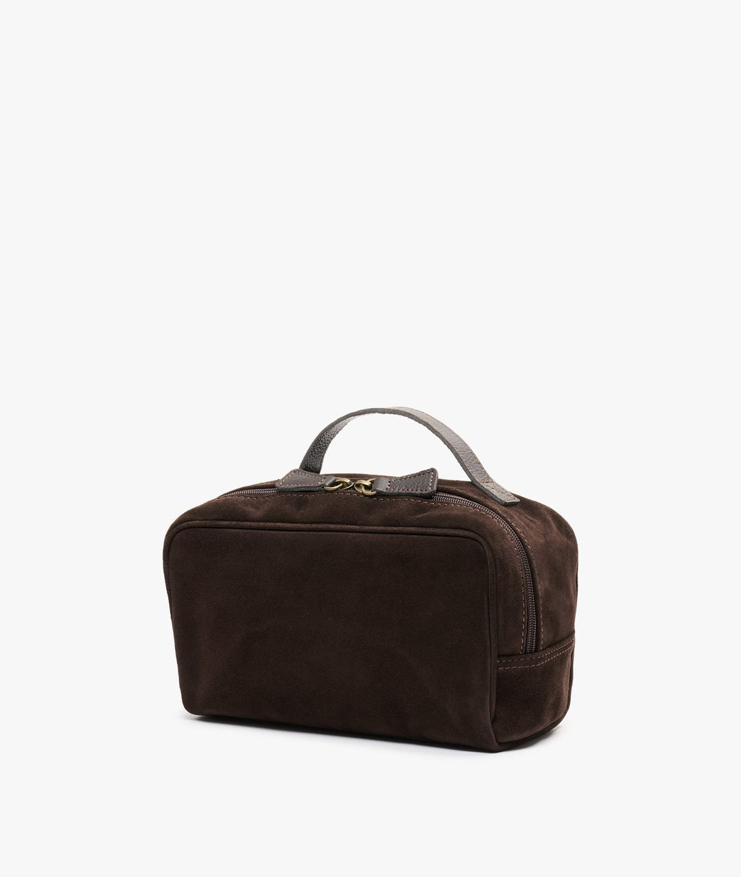 MyStyleBags Cosmetic &amp; Toiletry Bags My Style Bags Berkeley Deluxe Cosmetic Bag Italian Suede Dark Brown Brand