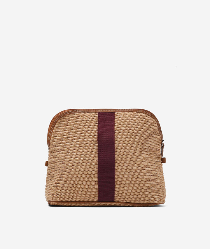My Style Bags Cosmetic &amp; Toiletry Bags My Style Bags Straw Cosmetic Bag - Large Bordeaux My Style Bags Personalised Straw Cosmetic Bag - Large Bordeaux Brand