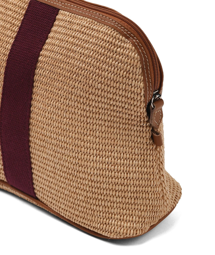 My Style Bags Cosmetic &amp; Toiletry Bags My Style Bags Straw Cosmetic Bag - Large Bordeaux My Style Bags Personalised Straw Cosmetic Bag - Large Bordeaux Brand