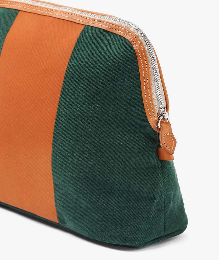 My Style Bags Cosmetic &amp; Toiletry Bags My Style Bags Trousse Stripe - Large in Green My Style Bags Personalised Trousse Stripe - Large in Green Brand
