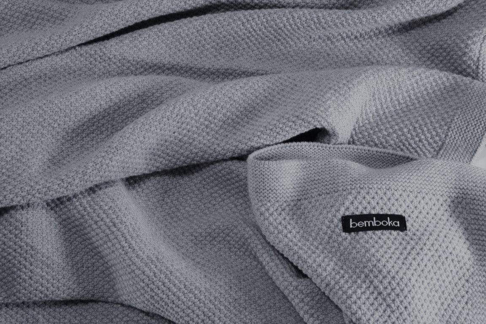 Bemboka Cotton Blankets Super King 220x280 Dove Bemboka Moss Stitch Cotton Blankets  Pre-Shrunk Brand